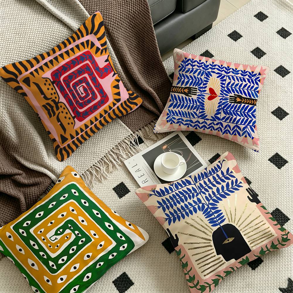 Home Textiles Egypt - Egypt Colorful Abstract Tiger Cushion Cover
