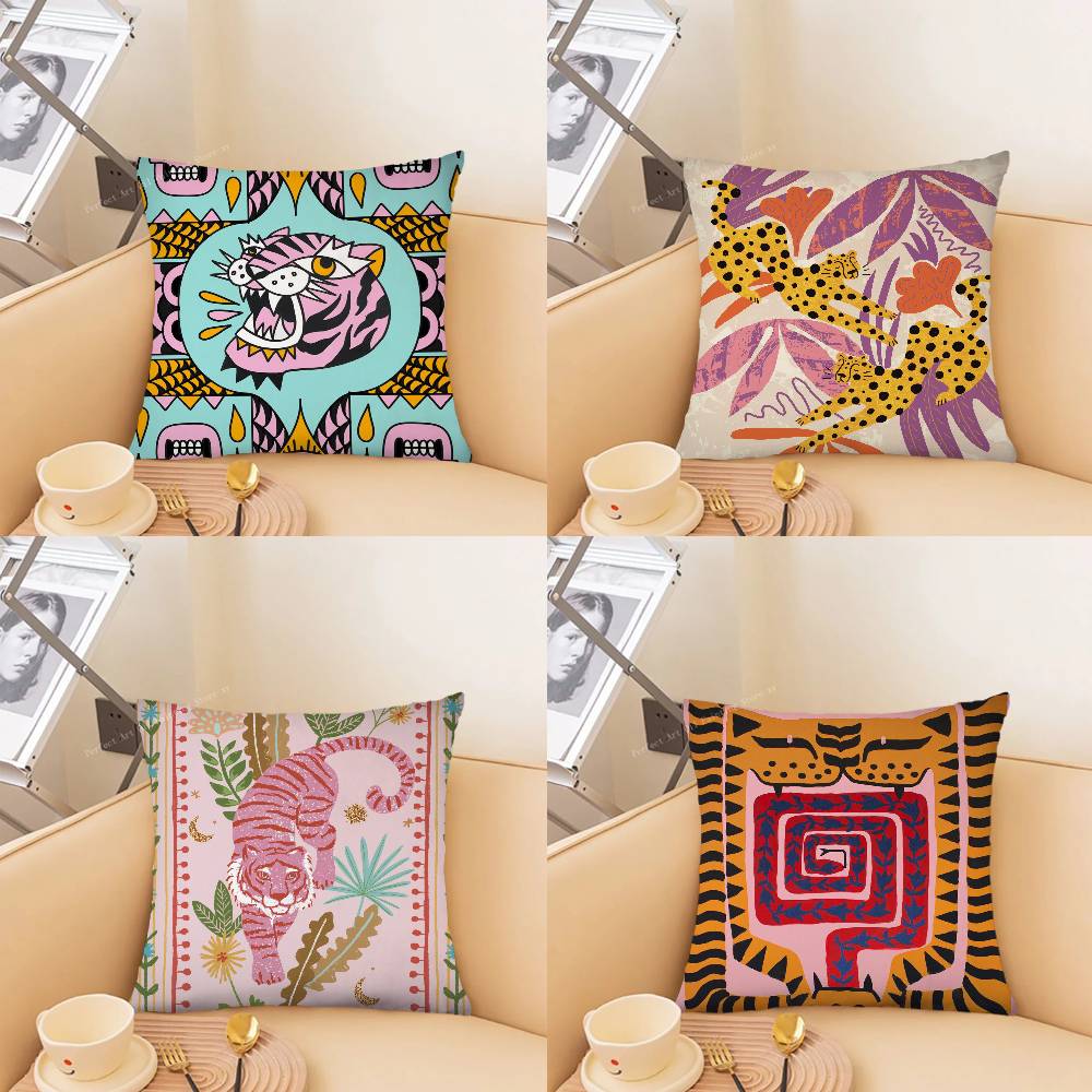 Home Textiles Egypt - Ancient Egypt Colorful Abstract Tiger Leopard