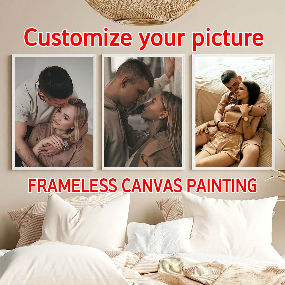 Home Textiles Usa - Triptych - 2D custom photo wooden