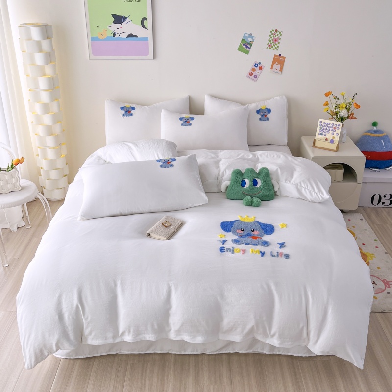 4PC Washed Cotton Towel Set Em - огляд і ціна Home Textiles Towel Set