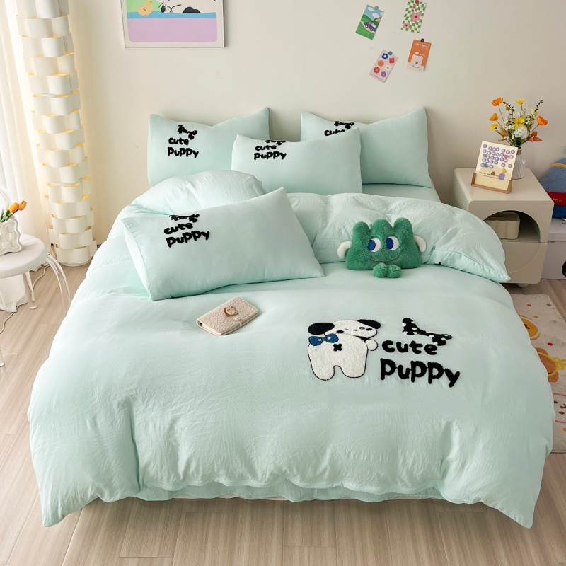 4PC Washed Cotton Towel Set Em - огляд і ціна Home Textiles Towel Set