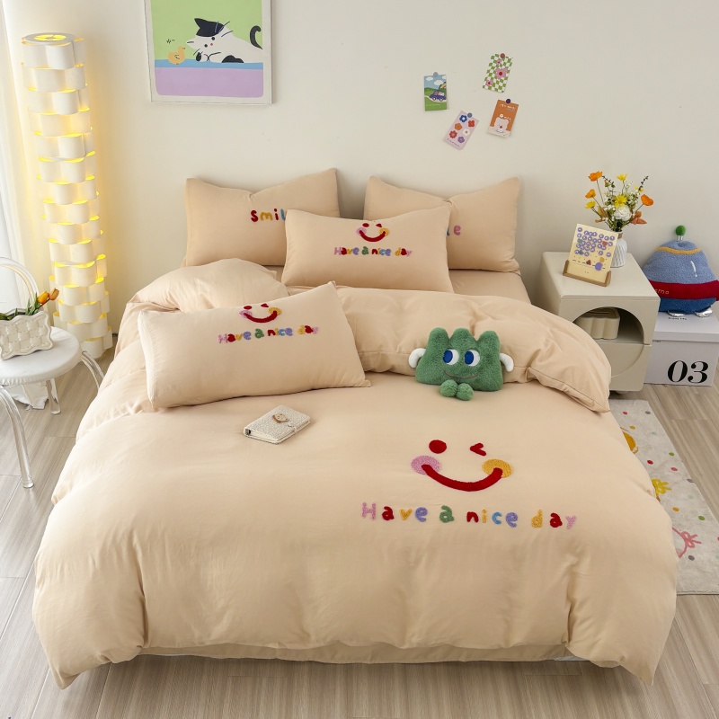 4PC Washed Cotton Towel Set Em - огляд і ціна Home Textiles Towel Set