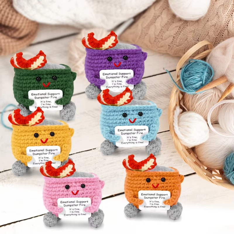 Handmade Crochet Dumpster Fire - огляд і ціна Home And Textiles Today