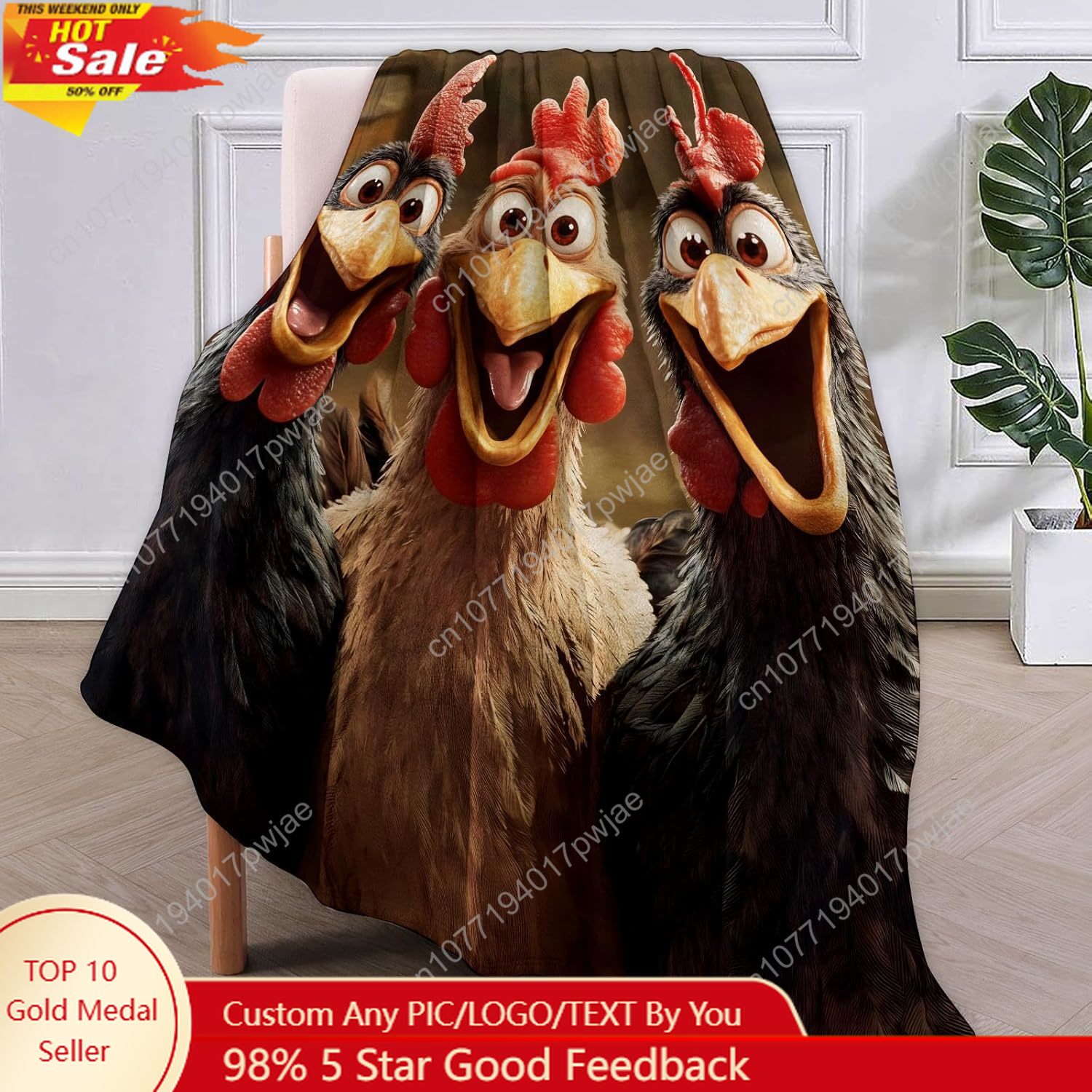 Chickens Blanket Gifts for Wom - огляд і ціна Home Textiles Usa