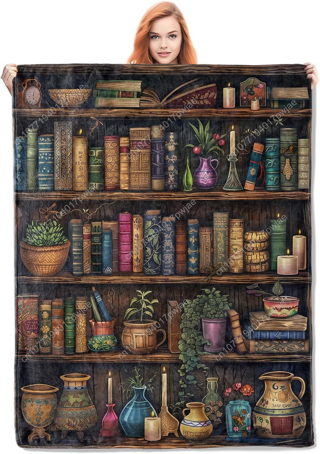 Vintage Bookshelf Blanket Read - огляд і ціна Home Textiles Usa