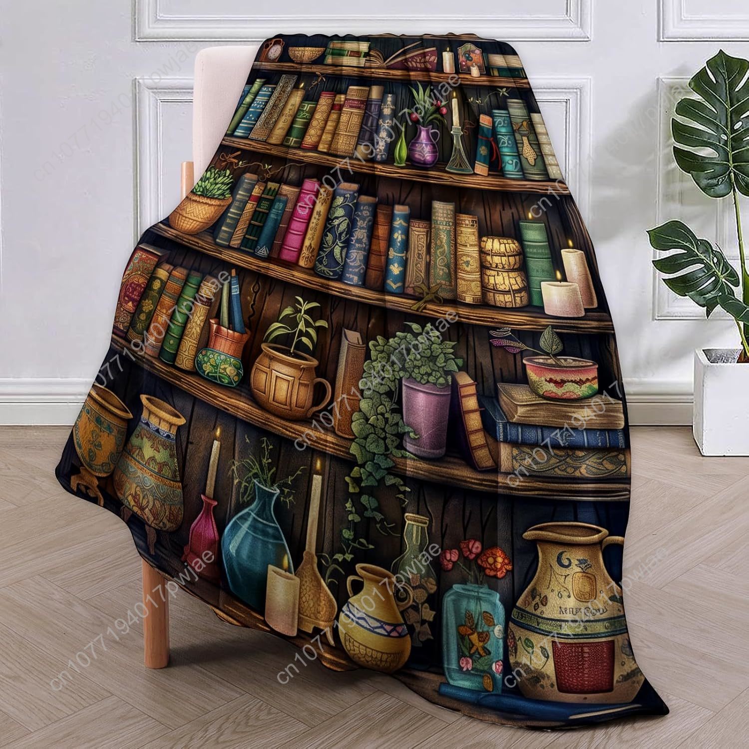 Vintage Bookshelf Blanket Read - огляд і ціна Home Textiles Usa