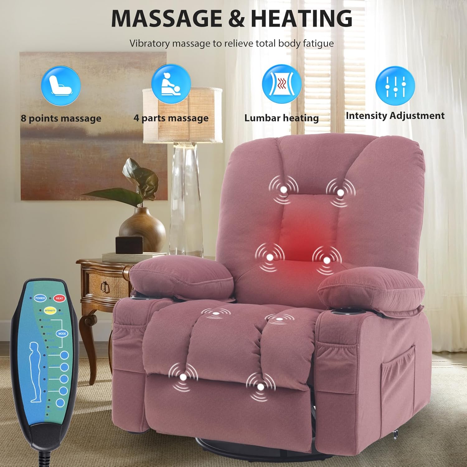 Rocker Swivel Recliner Chair w - огляд і ціна Home Textiles Of Scandinavia