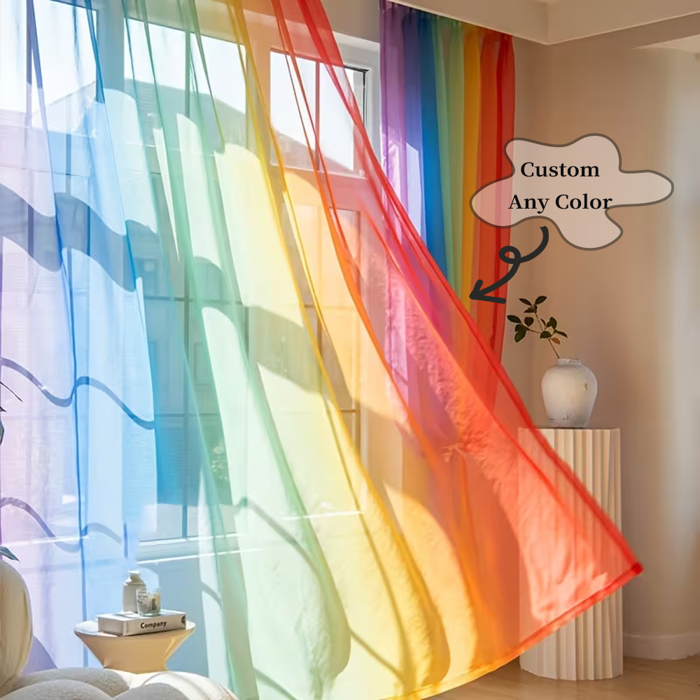 Custom 2D Flat 2pcs Sheer Curt - огляд і ціна Home Textiles Usa