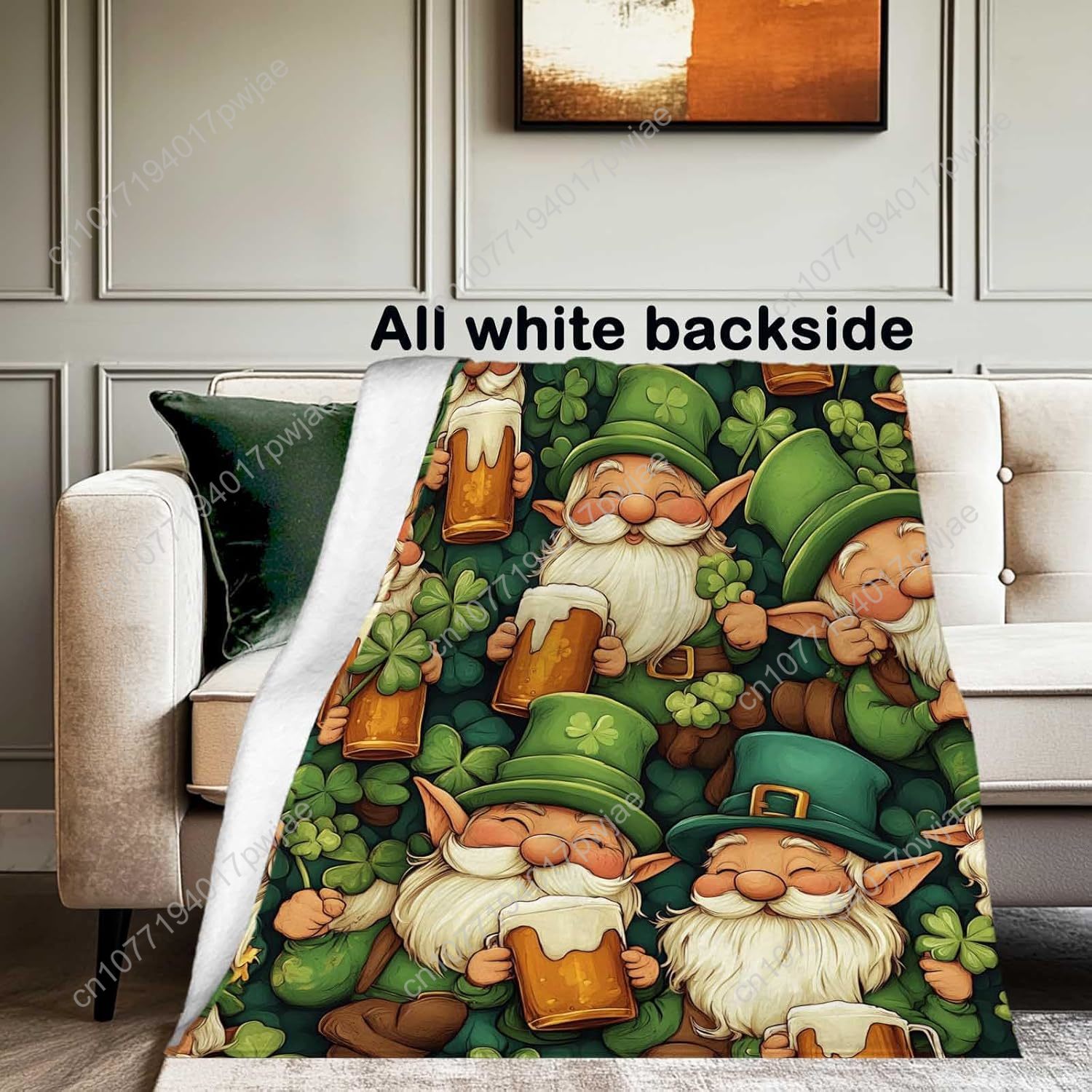 St. Patrick’s Day Gnome Throw  - огляд і ціна Home And Textiles Today