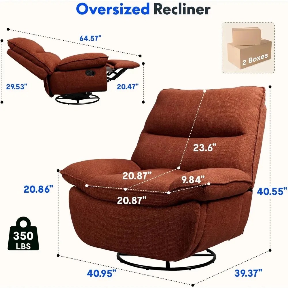Swivel Rocker Recliner Chair,  - огляд і ціна Home Textiles Of Scandinavia