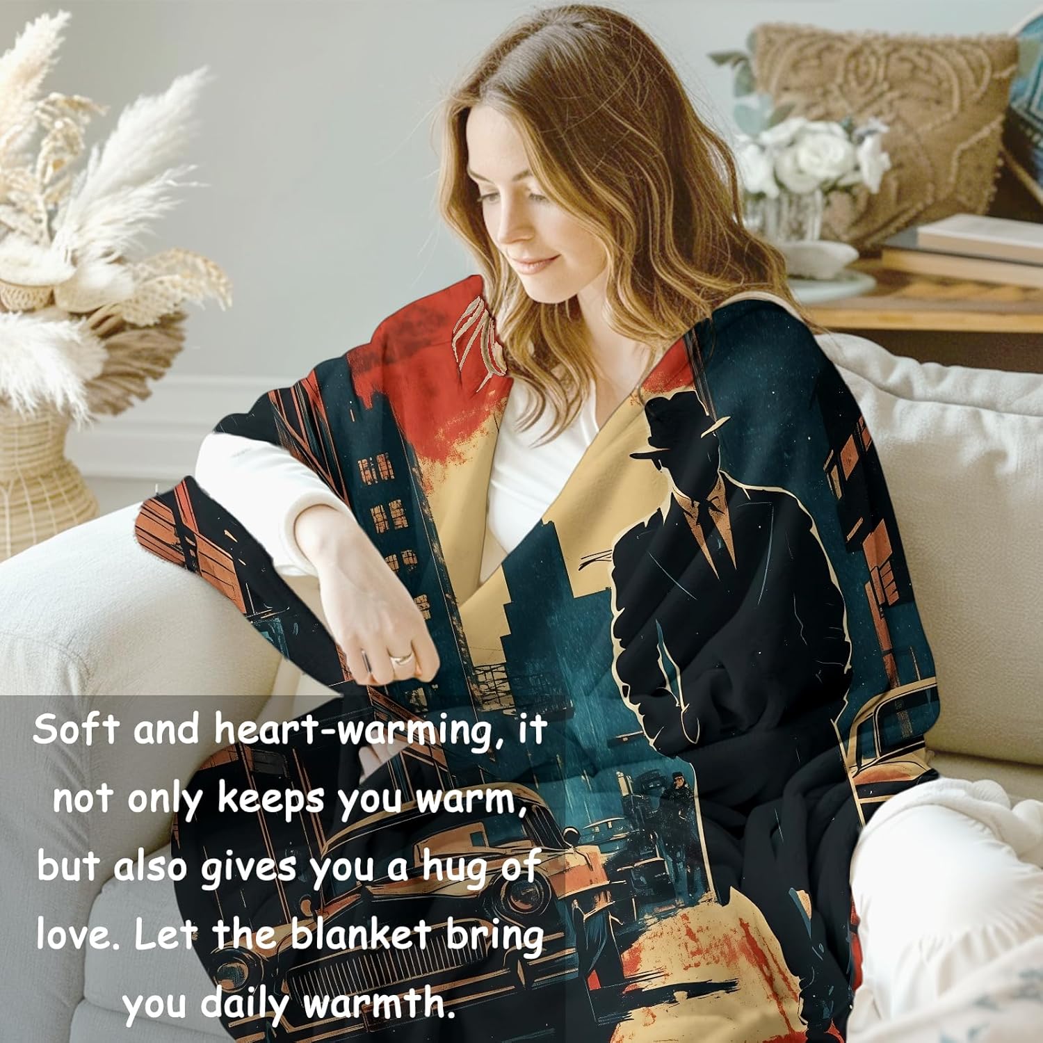 Noir Detective Blanket Gifts f - огляд і ціна Home Textiles Usa