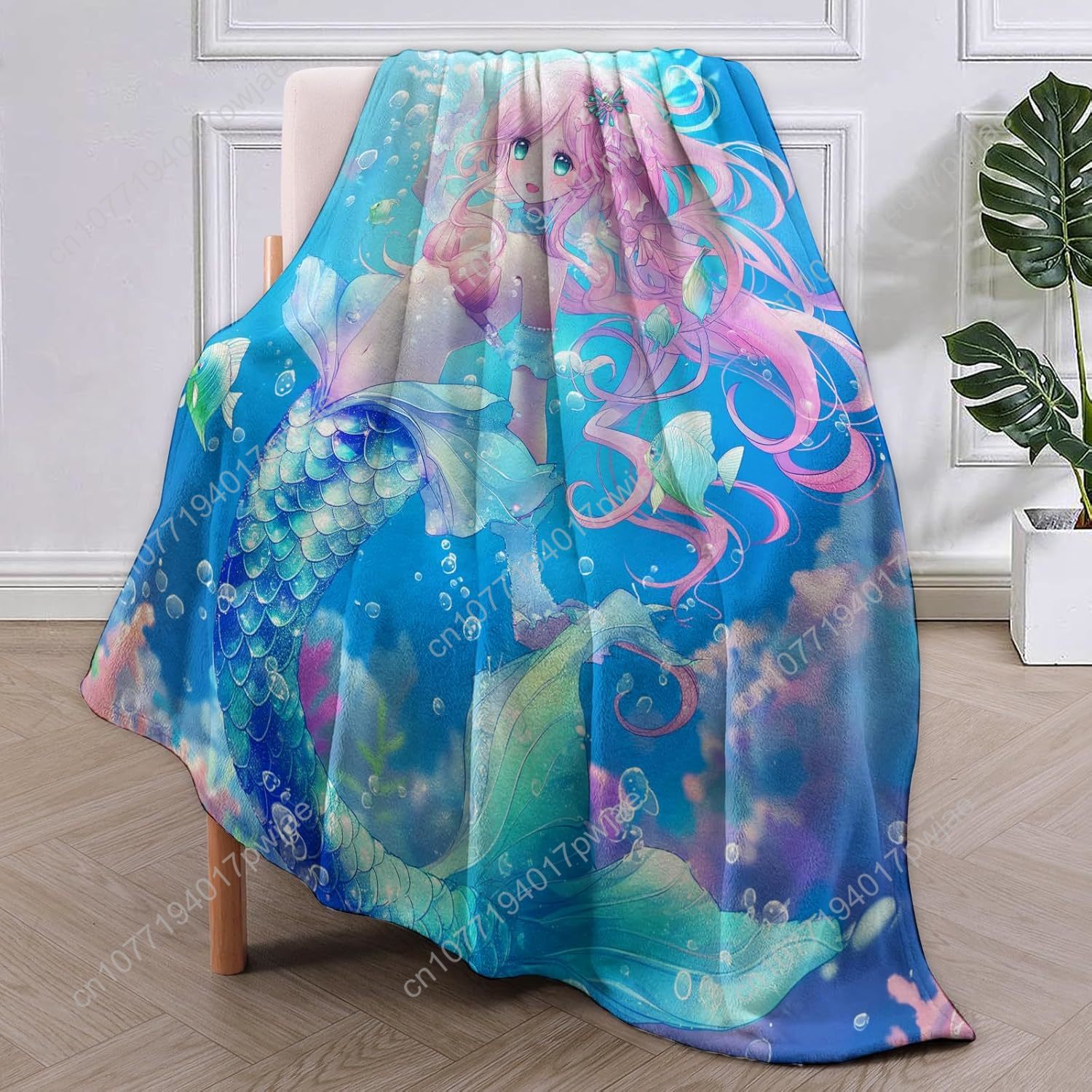 Cute Mermaid Blanket Cartoon F - огляд і ціна Home Textiles Usa